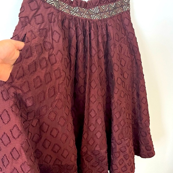 Maeve by Anthropologie bohemian skirt size 10 Diamond cut A line Skirt - Picture 3 of 8